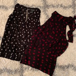 White House Black Market Polka Dot Blouses